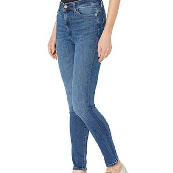 DL1961 Womens Blue Zippered Pocketed Skinny Ankle High Waist Jeans 27 Waist - Picture 2 of 3